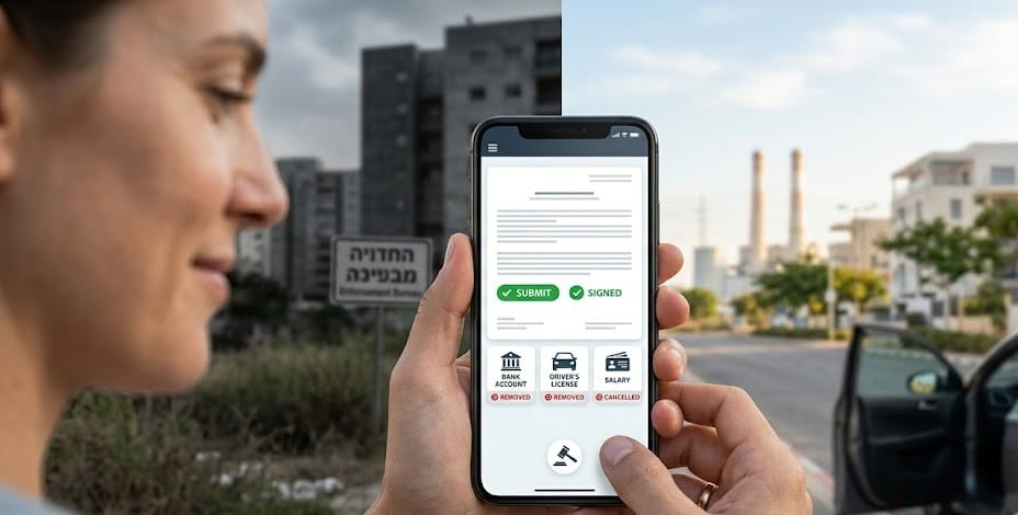 אסף סוחריאנו מנהל משרד אטיאס ושות' — ליווי דיגיטלי מלא מהנייד לחייבים בהוצאה לפועל בחדרה